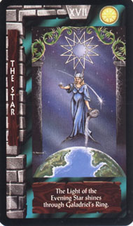 The Star in the deck Lord of the Rings Tarot