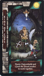 King of Cups in the deck Lord of the Rings Tarot