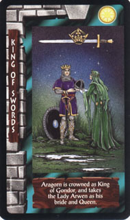 King of Swords in the deck Lord of the Rings Tarot