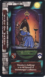 King of Wands in the deck Lord of the Rings Tarot