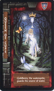 Queen of Cups in the deck Lord of the Rings Tarot