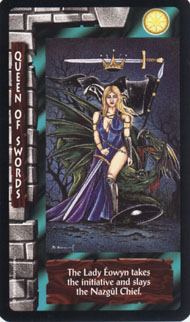 Queen of Swords in the deck Lord of the Rings Tarot