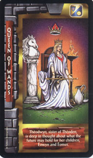 Queen of Wands in the deck Lord of the Rings Tarot