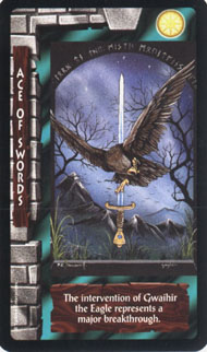 Ace of Swords in the deck Lord of the Rings Tarot