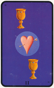 Two of Cups in the deck Witches Tarot