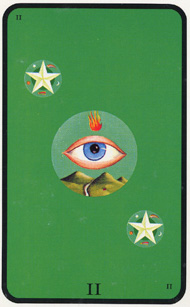 Two of Pentacles in the deck Witches Tarot