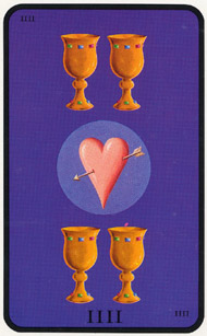 Four of Cups in the deck Witches Tarot