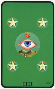 Four of Pentacles in the deck Witches Tarot