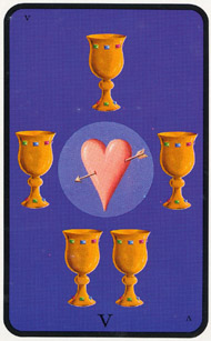 Five of Cups in the deck Witches Tarot