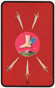 Five of Swords in the deck Witches Tarot