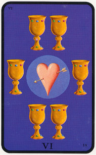 Six of Cups in the deck Witches Tarot
