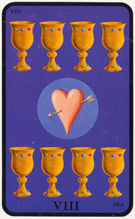 Eight of Cups in the deck Witches Tarot