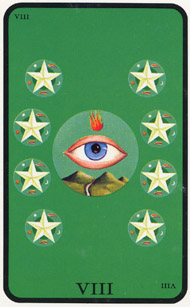 Eight of Pentacles in the deck Witches Tarot