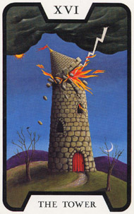 The Tower in the deck Witches Tarot