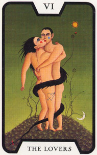 The Lovers in the deck Witches Tarot