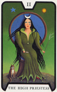 The High Priestess in the deck Witches Tarot