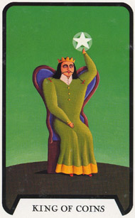 King of Pentacles in the deck Witches Tarot