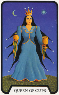 Queen of Cups in the deck Witches Tarot