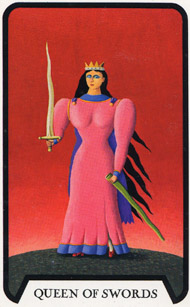 Queen of Swords in the deck Witches Tarot