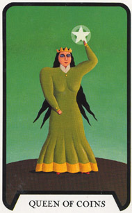 Queen of Pentacles in the deck Witches Tarot