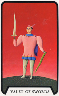 Page of Swords in the deck Witches Tarot