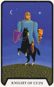 Knight of Cups in the deck Witches Tarot