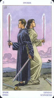 Five of Swords in the deck Pagan Tarot