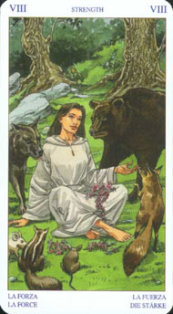 Strength in the deck Pagan Tarot