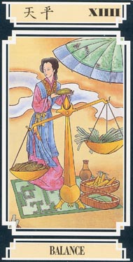 Temperance in the deck Golden Dragon Tarot