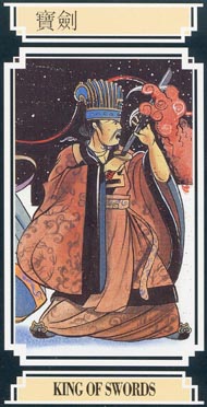 King of Swords in the deck Golden Dragon Tarot