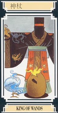 King of Wands in the deck Golden Dragon Tarot