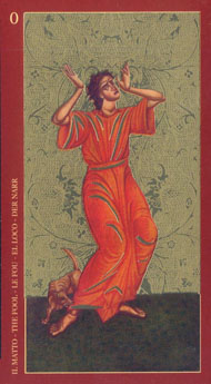 The Fool in the deck Golden Tarot of the Tsar