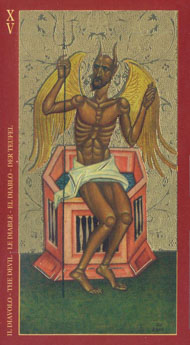 The Devil in the deck Golden Tarot of the Tsar