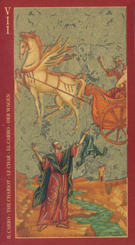 The Chariot in the deck Golden Tarot of the Tsar