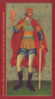 King of Cups in the deck Golden Tarot of the Tsar