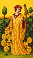 Nine of Pentacles Tarot Card