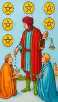 Six of Pentacles Tarot Card