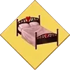 Bed with a Heart card