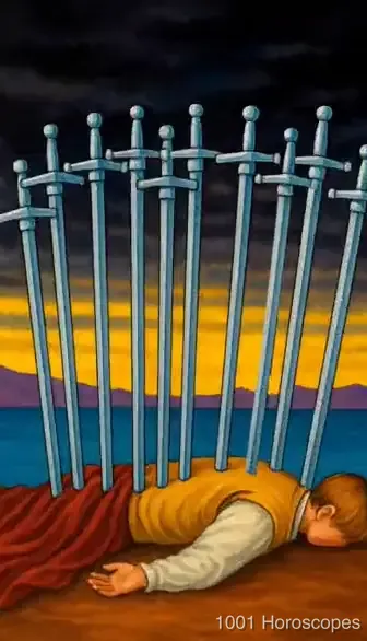 AniMagic Tarot card The Ten of Swords